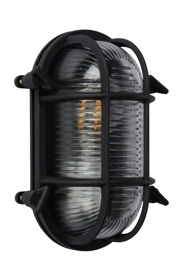 Lucide DUDLEY - Wall light Indoor/Outdoor - 1xE27 - IP65 - Black - off